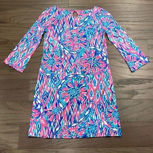 NWT Lilly Pulitzer Pink and Blue Bay Dress - Size XXS